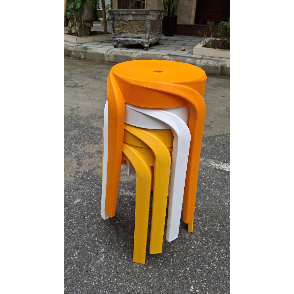 Ghế Decor Tròn Nhựa Cao Cấp – Thiết Kế Tối Giản Sang Trọng, Dùng Trang Trí Phòng Khách, Quán Cà Phê