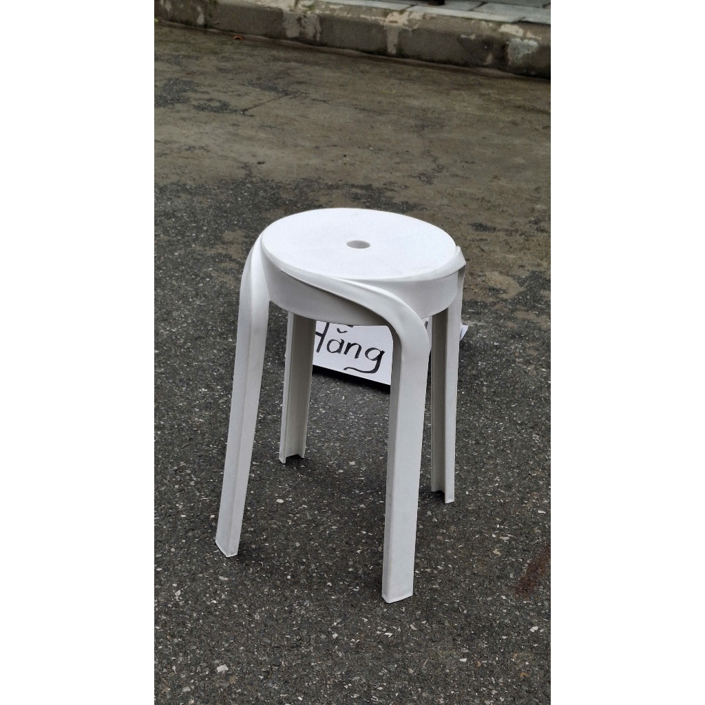 Ghế Decor Tròn Màu Trắng Cao Cấp – Ghế Trang Trí Đa Năng, Kiểu Dáng Hiện Đại Cho Mọi Không Gian