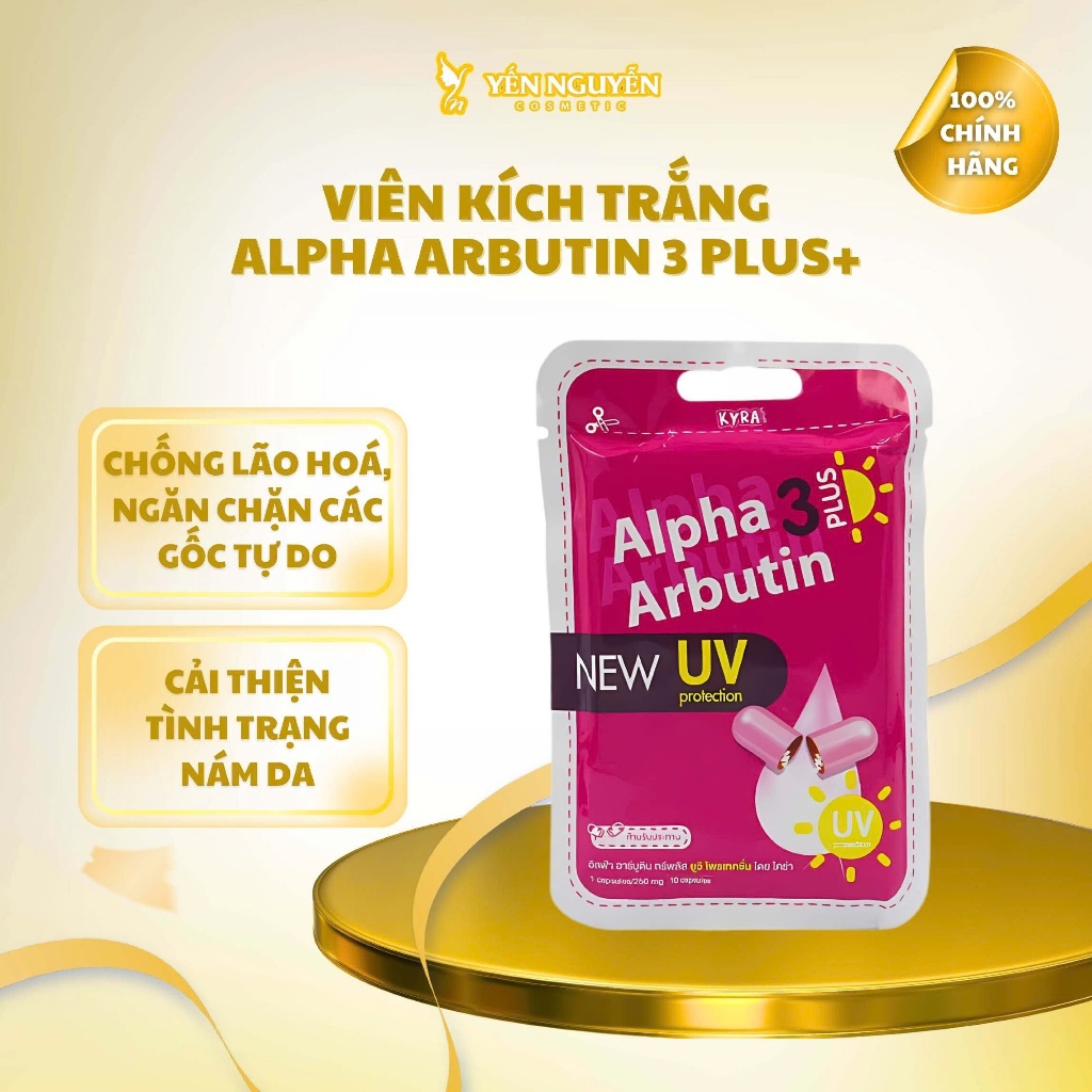 Viên Kích Trắng Alpha Arbutin 3 Plus+