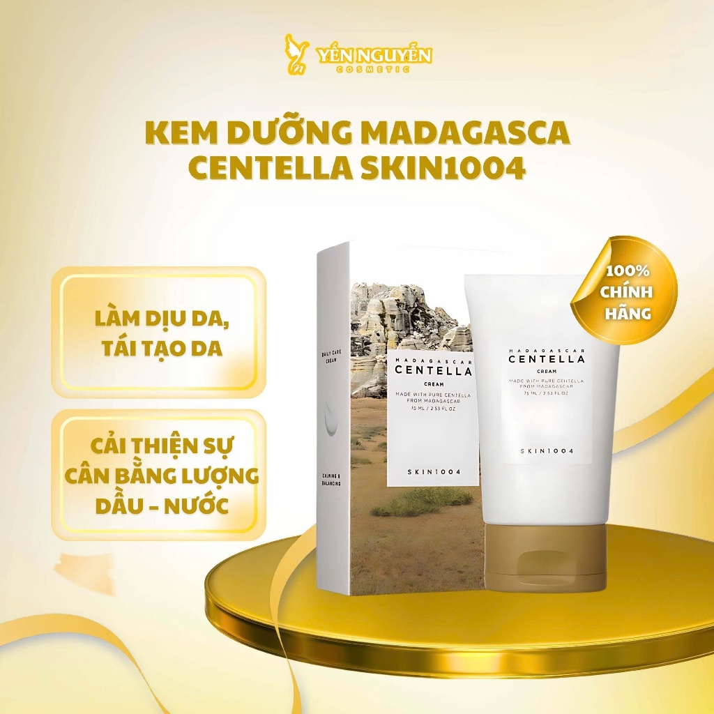Kem Dưỡng Skin1004 Madagascar Centella Cream 75ml – Làm Dịu, Cấp Ẩm & Phục Hồi Da