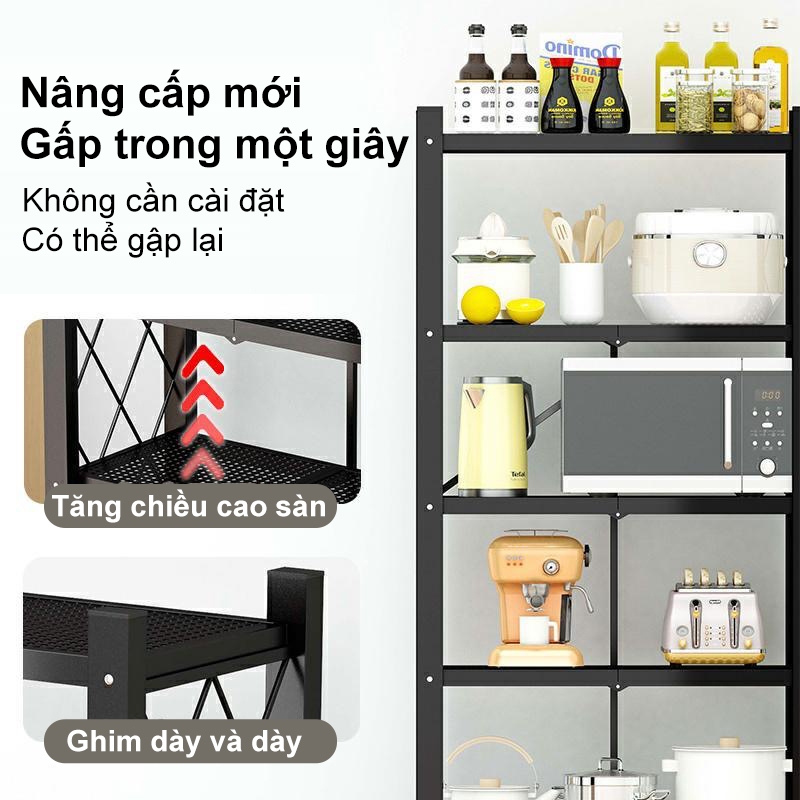 STA Kệ Để Đồ Gấp Gọn Đa Năng 3/4/5 Tầng - Giá Để Đồ Nhà Bếp, Nhà Tắm Xếp Gọn Có Bánh Xe 🔥Hàng sẵn số lượng lớn🔥 | BigBuy360 - bigbuy360.vn