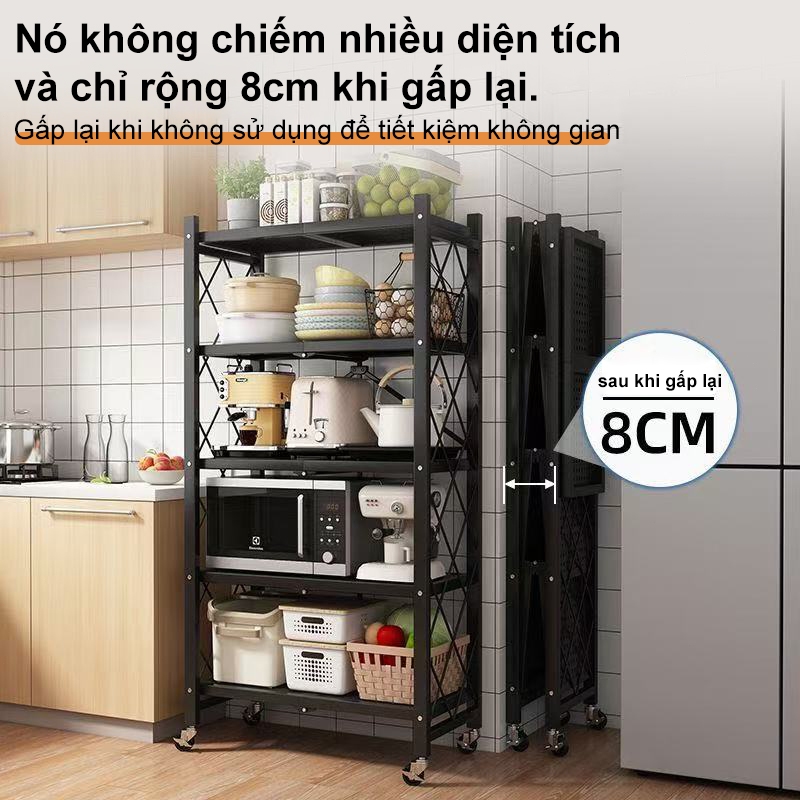 STA Kệ Để Đồ Gấp Gọn Đa Năng 3/4/5 Tầng - Giá Để Đồ Nhà Bếp, Nhà Tắm Xếp Gọn Có Bánh Xe 🔥Hàng sẵn số lượng lớn🔥 | BigBuy360 - bigbuy360.vn