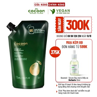 Túi Refill - Dầu gội bưởi pomelo Cocoon giúp giảm gãy rụng và làm mềm tóc 500ml