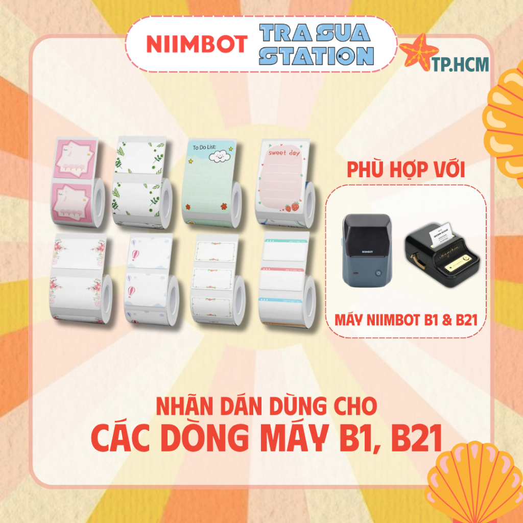 Giấy nhãn màu NIIMBOT dùng cho máy in label B21 / B1 (B Series)