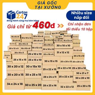 [COMBO 10] Hộp carton đóng gói hàng FULL SIZE, hộp giấy carton đóng gói hàng giá rẻ - Carton 247