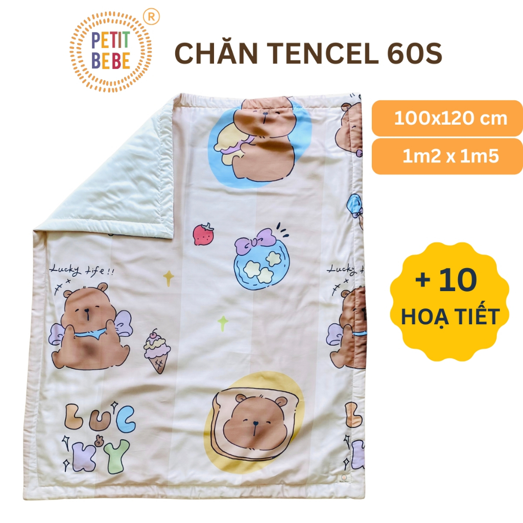 Chăn Cho Bé Tencel 60s PETIT BEBE – Nhiều Kích Thước, Siêu Nhẹ, Thoáng Khí