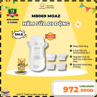 Máy Hâm Sữa Di Dộng 2in1 Cao Cấp Moaz Cho Bé MB069 Bảo Hành Chính Hãng 12 Tháng - MC389