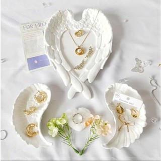 Khay Thạch Cao Cao Cấp Decor Đựng Đồ Trang Sức, Trang Trí, Chụp Ảnh Sản Phẩm Hình Đôi Cánh