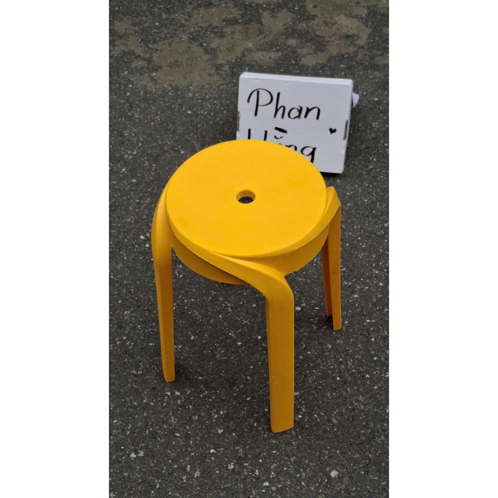 Ghế Decor Nhựa Tròn Cao Cấp Màu Sắc Tươi Tắn, Ghế Ngồi Trang Trí Quán Cafe Phòng Khách Ngoài Trời