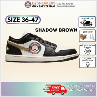   36 đến 48,5  Giày sneaker nam nữ có big size SHADOW BROWN thấp cổ – đệm chân êm dễ vệ sinh form ôm gọn thoáng chân 