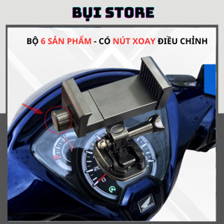 Giá đỡ điện thoại xe máy, kẹp điện thoại xe máy nhỏ gọn tiện lợi có nút xoay điều chỉnh dành cho biker,băng dính đa năng