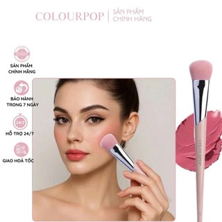 Cọ đánh nền và đánh má hồng lông mềm thiết kế cán cọ dài và hình dáng form cọ vát COLOURPOP Foundation brush C47