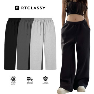 Quần Dài Ống Rộng Chất Liệu Nỉ Cotton 2 Da Dày Dặn Phong Cách Trẻ Trung RTCLASSY BASIC WIDEPANTS