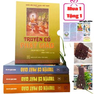  Bộ 3 cuốn sách truyện cổ phật giáo   Bìa mềm kèm hộp tặng 1 tờ chú đại bi hoặc chuỗi 108 hạt  