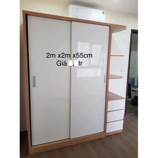 Tủ lùa 1m6 x2m x 55cm kèm kệ
