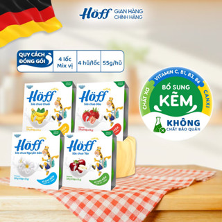  Combo 4 lốc sữa chua trẻ em Hoff 4 vị cho bé ăn dặm từ 6 tháng tuổi hỗ trợ tiêu hóa bổ sung lợi khuẩn  16hộp x 55g  
