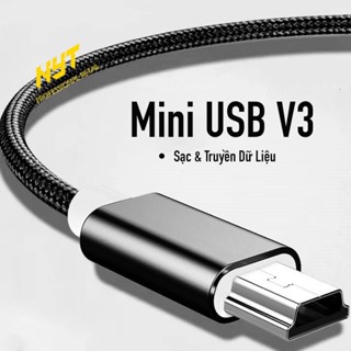 Cáp Mini USB Chuẩn V3 Sạc & Truyền Dữ Liệu Bện Dù Cao Cấp