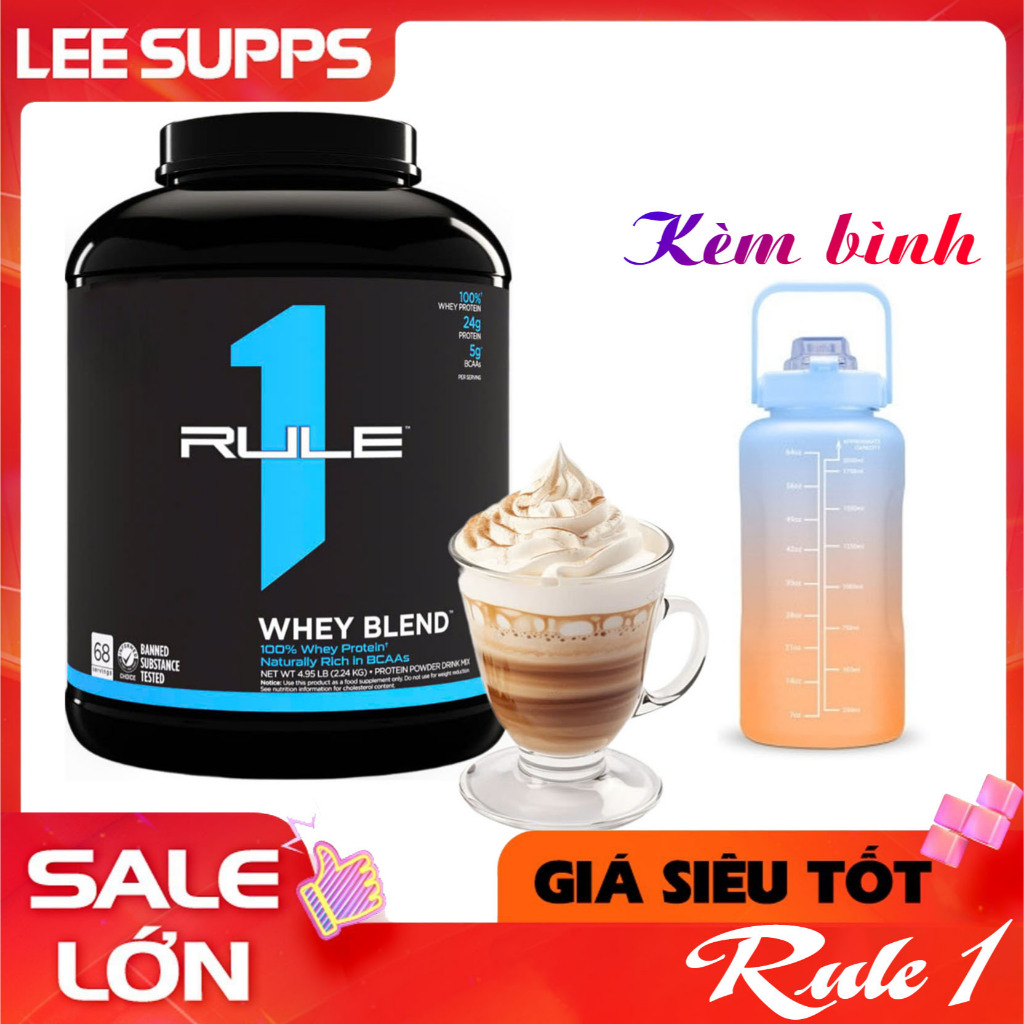 Rule 1 Whey Blend 5Lbs CAFE MOCHA – Whey Tập Luyện Cường Độ Cao, Phục Hồi Cơ Nhanh Chóng