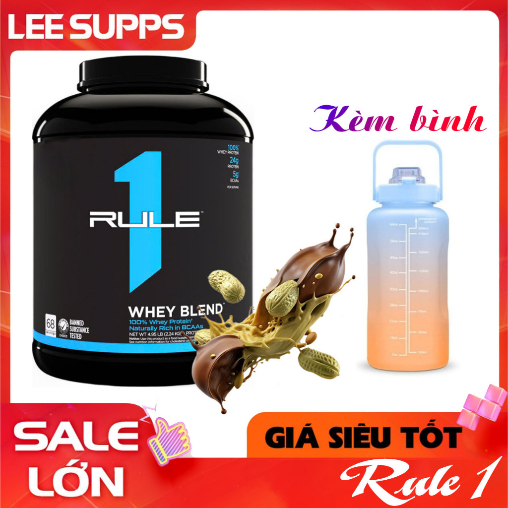 Rule 1 Whey Blend 5Lbs CHOCO PEANUT – Whey Tập Luyện Cường Độ Cao, Phục Hồi Cơ Nhanh Chóng