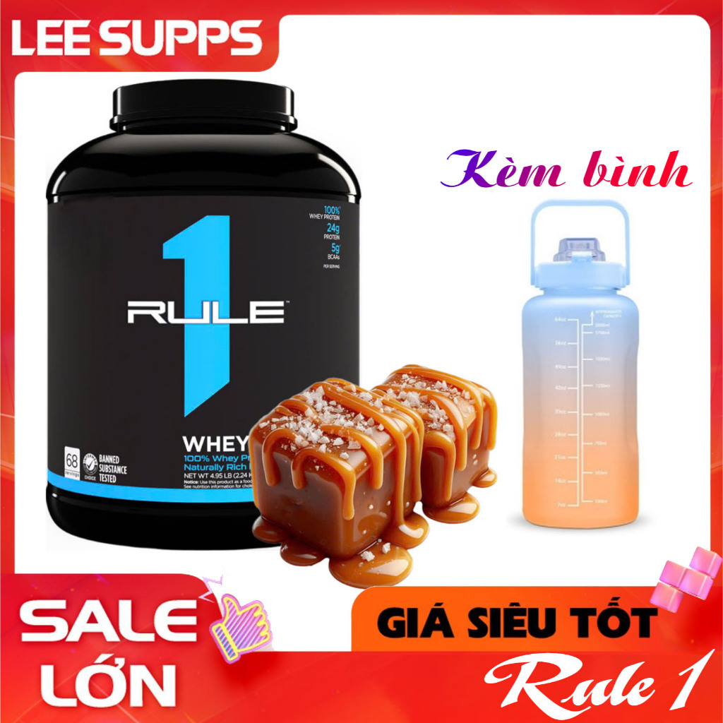 Rule 1 Whey Blend 5Lbs SALTED CARAMEL – Whey Tập Luyện Cường Độ Cao, Phục Hồi Cơ Nhanh Chóng