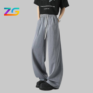 Quần ống rộng kẻ sọc ZGO form quần ống suông unisex vải không nhăn mềm mát QZGO20