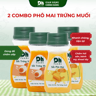  2 Combo 2 Sốt Trứng Muối và Sốt Phô Mai Dh Foods 100g - Sốt Béo Ngậy Dùng Chấm Đồ Chiên Nướng,Trộn Salad Hải Sản. 