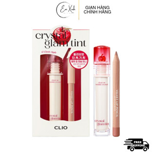 Set son Clio Crystal Glam Tint tặng kèm chì kẻ viền môi