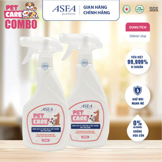   Combo 2 Chai  Xịt Khử Mùi Diệt Khuẩn Cho Chó Mèo ASFA Pet Care 500ml Khử Mùi Chậu Cát Khay Vệ Sinh Chó Mèo 