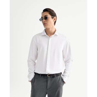 Áo Sơ Mi Nam Tay Dài Trơn Form Fitted - Routine 10S25SHL004