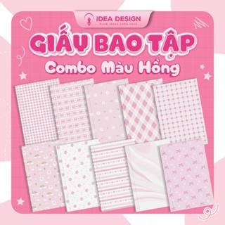 [NHIỀU MẪU] Giấy Bao Tập Nhiều Màu – Giấy Bao Vở Học Sinh Chất C120 Size 24.5x37cm Tập Học Sinh Khổ A5
