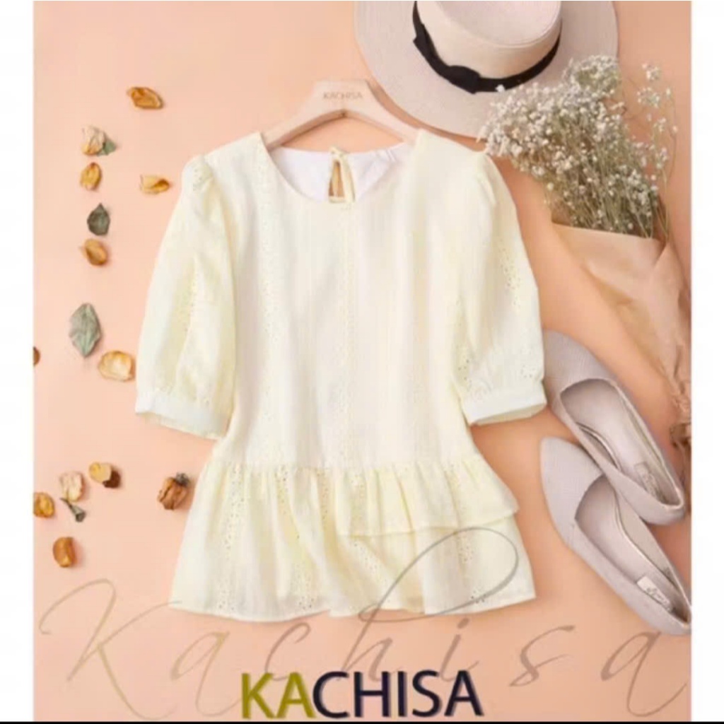 áo sơ mi công sở nữ Kachisa auth thuê hoa nhí size M (mới)