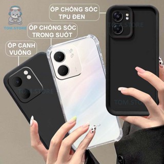  Ốp lưng Oppo A5X 5G chống sốc đen,kem,TPU viền vuông,chống sốc trong suốt silicon 