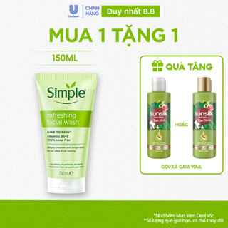 [DIỆN MẠO MỚI] Sữa Rửa Mặt Simple lành tính và hiệu quả cho mọi loại da 150ml