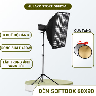 Đèn livestream softbox tổ ong 60x90 HULAKO cụm berio ngàm sắt chân 2m8, trợ sáng livestream, chụp ảnh studio