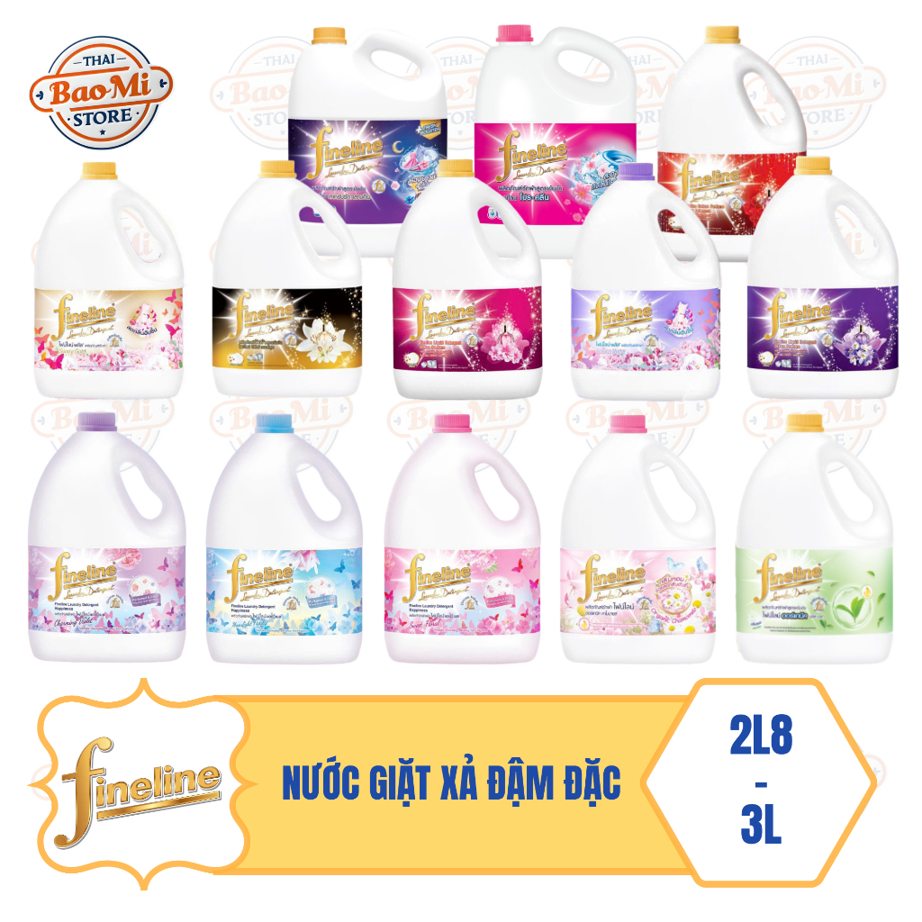 Nước Giặt xả và Nước Xả Fineline Thơm Ngát 1150ML - 3000ML Thái Lan