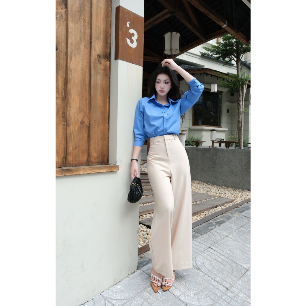 Áo sơ mi nữ GILLEE (nhiều màu) dáng classic trơn vải Kate lụa  thoải mái cao cấp thanh lịch công sở FAS383 | BigBuy360 - bigbuy360.vn