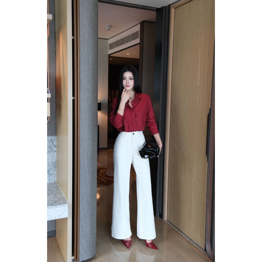 Áo sơ mi nữ GILLEE (nhiều màu) dáng classic trơn vải Kate lụa  thoải mái cao cấp thanh lịch công sở FAS383 | BigBuy360 - bigbuy360.vn