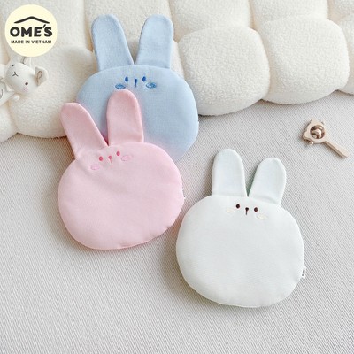 Gối Thỏ Chống Bẹp Đầu Cho Bé Sơ Sinh,Gối Lõm Cho Bé Sơ Sinh Hình Thỏ vải Waffle KidsWorld