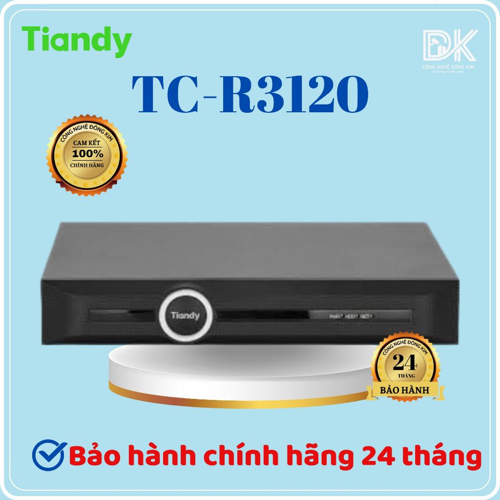 Đầu ghi hình TIANDY TC-R3120 - 1 HDD camera IP 20 kênh  phân giải lên đến 6MP, Chính hãng