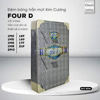 Đệm bông ép Kim Cương Four D chần mix foam gấp 2 bông xanh nano kháng khuẩn bảo hành 5 năm
