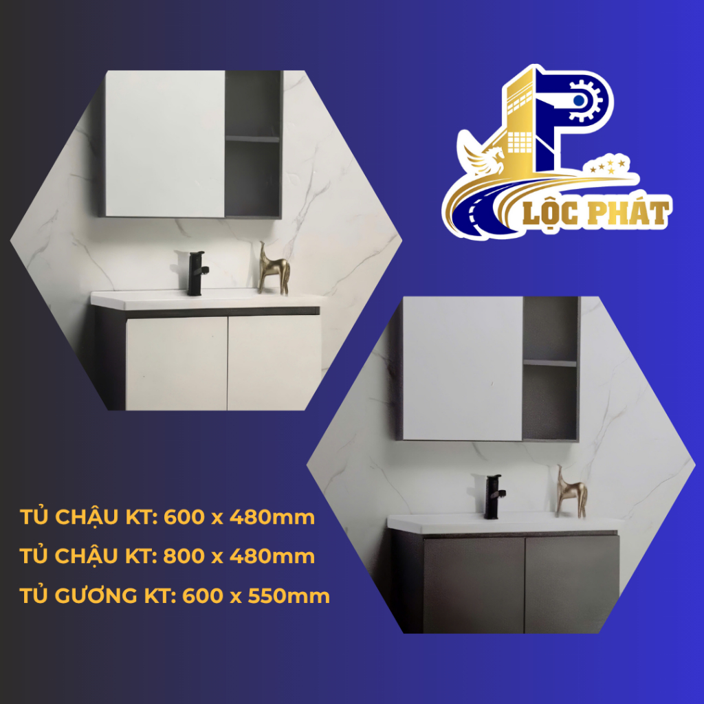 COMBO ĐỦ BỘ LAVABO (MEN SỨ) + TỦ LAVABO+ TỦ GƯƠNG + GƯƠNG (tặng kèm vòi lạnh)
