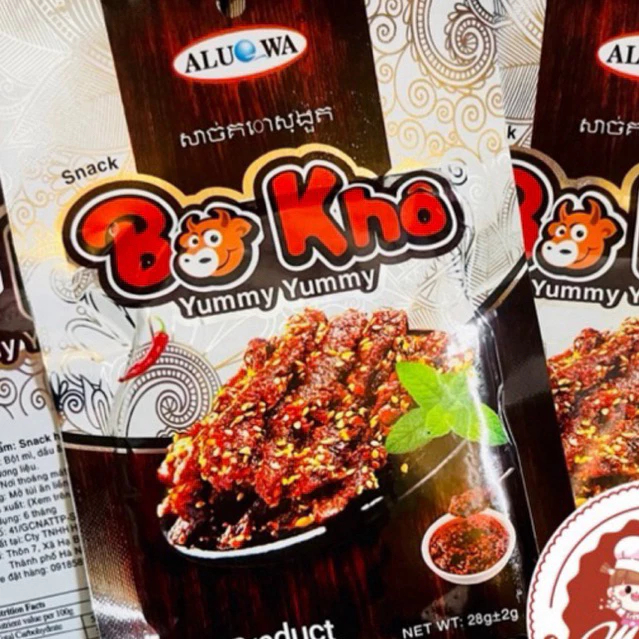 Snack Bò Khô Yummy Yummy ALUOWA MOLAGO FOODS