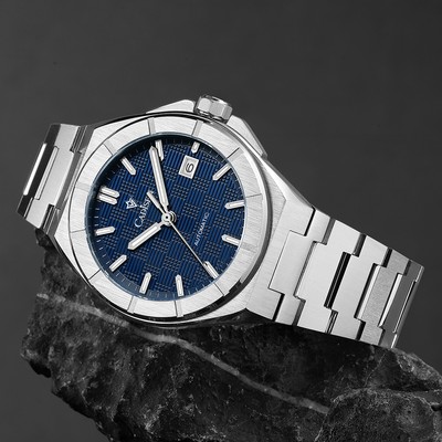 Đồng hồ nam chính hãng Cadisen C8242G-T1 kính sapphire,chống nước 100m,Bh 24 tháng,máy cơ ,mặt xanh dây thép xịn