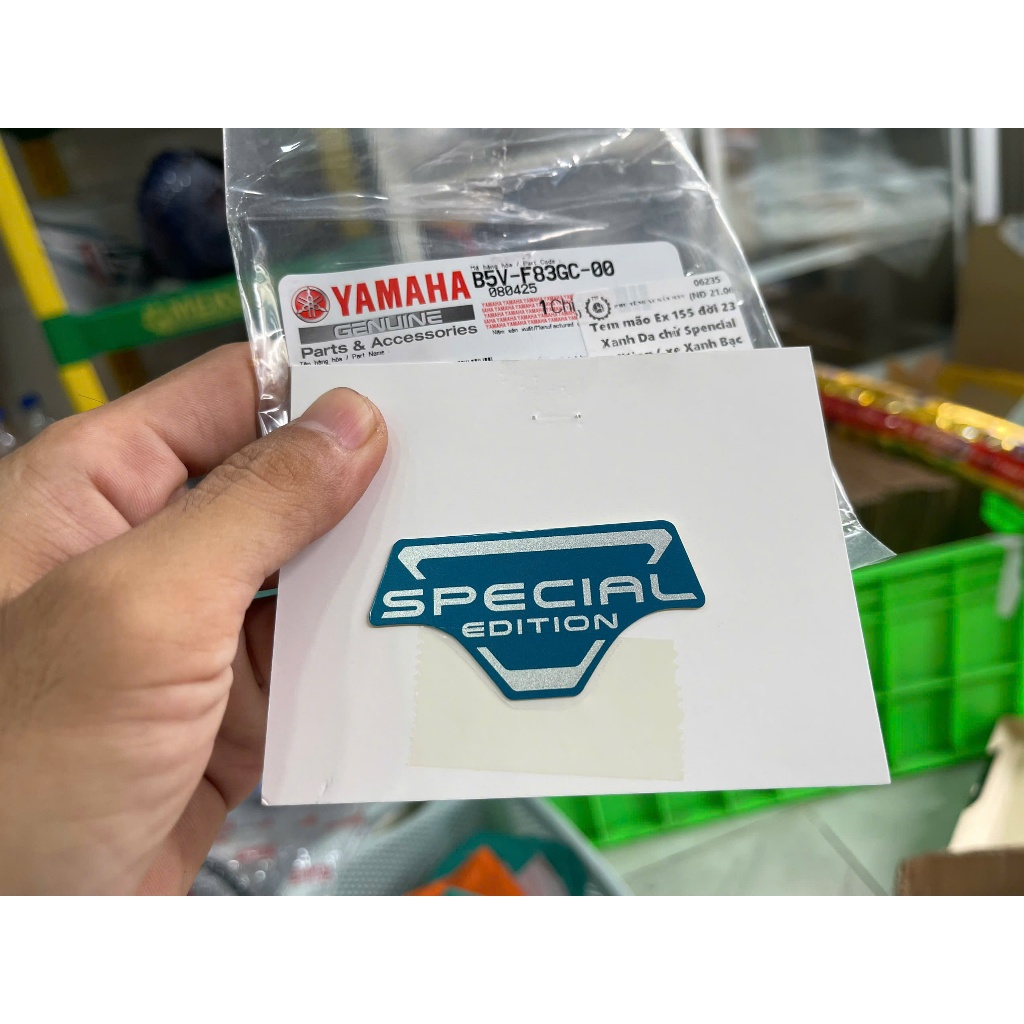 Tem mão Ex 155 Xanh Da đời 2023 ( xe Xanh Bạc Đen bản giới hạn ) ( Miếng ) B5VF83GC0000