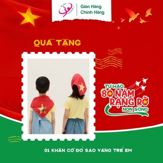 [Quà tặng không bán] Khăn choàng đỏ sao vàng cho bé