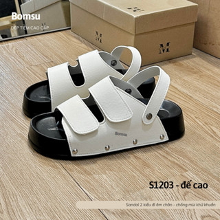 [Bản xịn êm] Sandal nữ đế cao S1203 quai mịn bản mới đi học đi chơi - Dép quai hậu nữ hot trend tôn dáng
