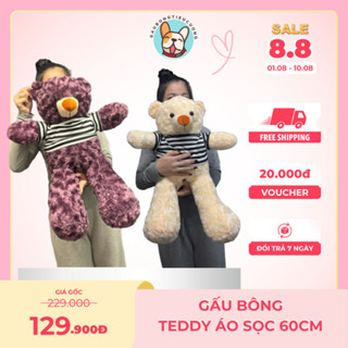 [RẺ VÔ ĐỊCH] Gấu Bông Teddy Size To 60cm, Gấu Bông Teddy Bear 60cm Quà Tặng Sinh Nhật Bạn Gái