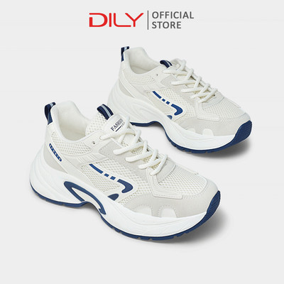 Giày sneaker nữ DILY đế chunky phối màu trẻ trung, giày thể thao nữ năng động đi học cao 5cm AG0189