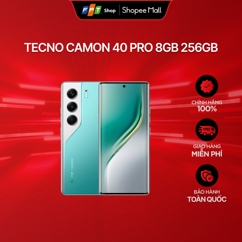 Điện thoại Tecno Camon 40 Pro 8GB 256GB, 6.78” FHD+, NFC, Bảo hành 13 tháng | BigBuy360 - bigbuy360.vn