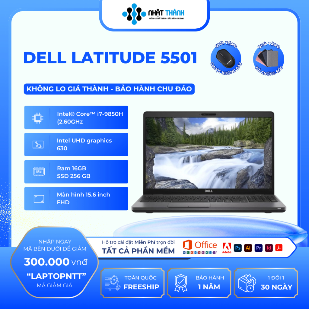 Dell Latitude 5501 i7-9850H/ 16GB/ 512GB SSD/ Màn 15.6 inch FHD IPS – Nhật Thành